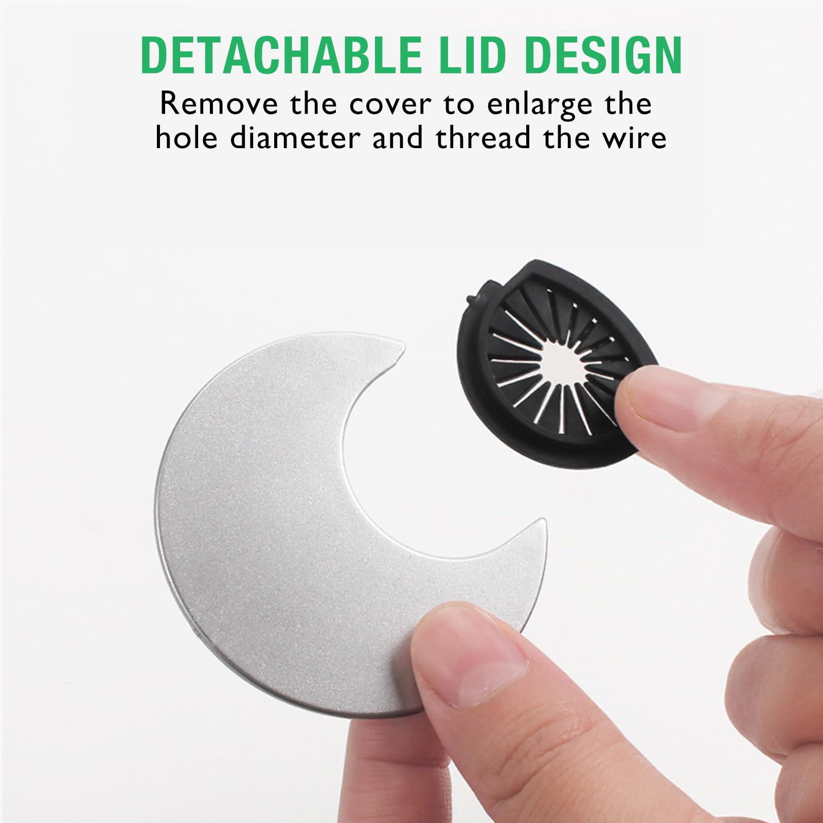 EASYEAH 10 Pcs Desk Grommet 2-3/8" / 60 mm, Desk Cord Hole Cover