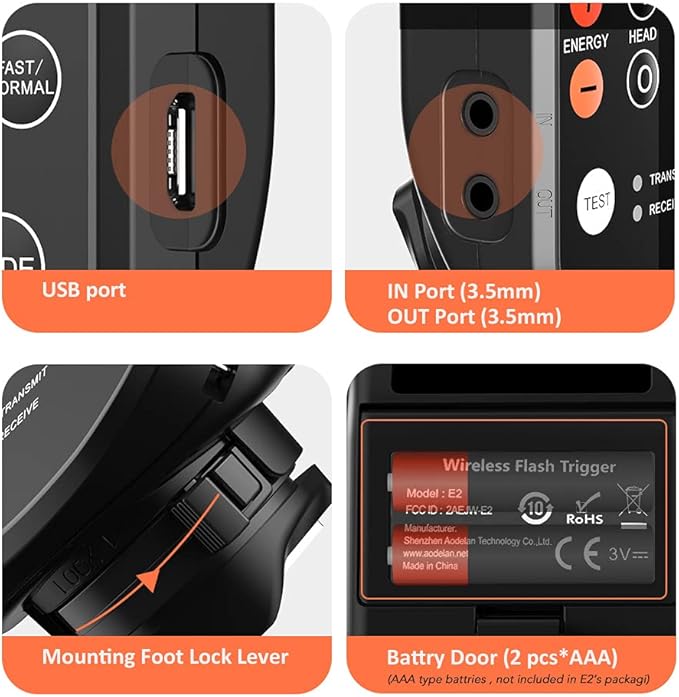 AODELAN Wireless Flash Trigger Transmitter for Profoto A1 B2 B10 D2, for Canon,for Nikon, for Panasonic, for Olympus, for Fuji, for Pentax, for Samsung for Sony Cameras;Replace Profoto Air Remote