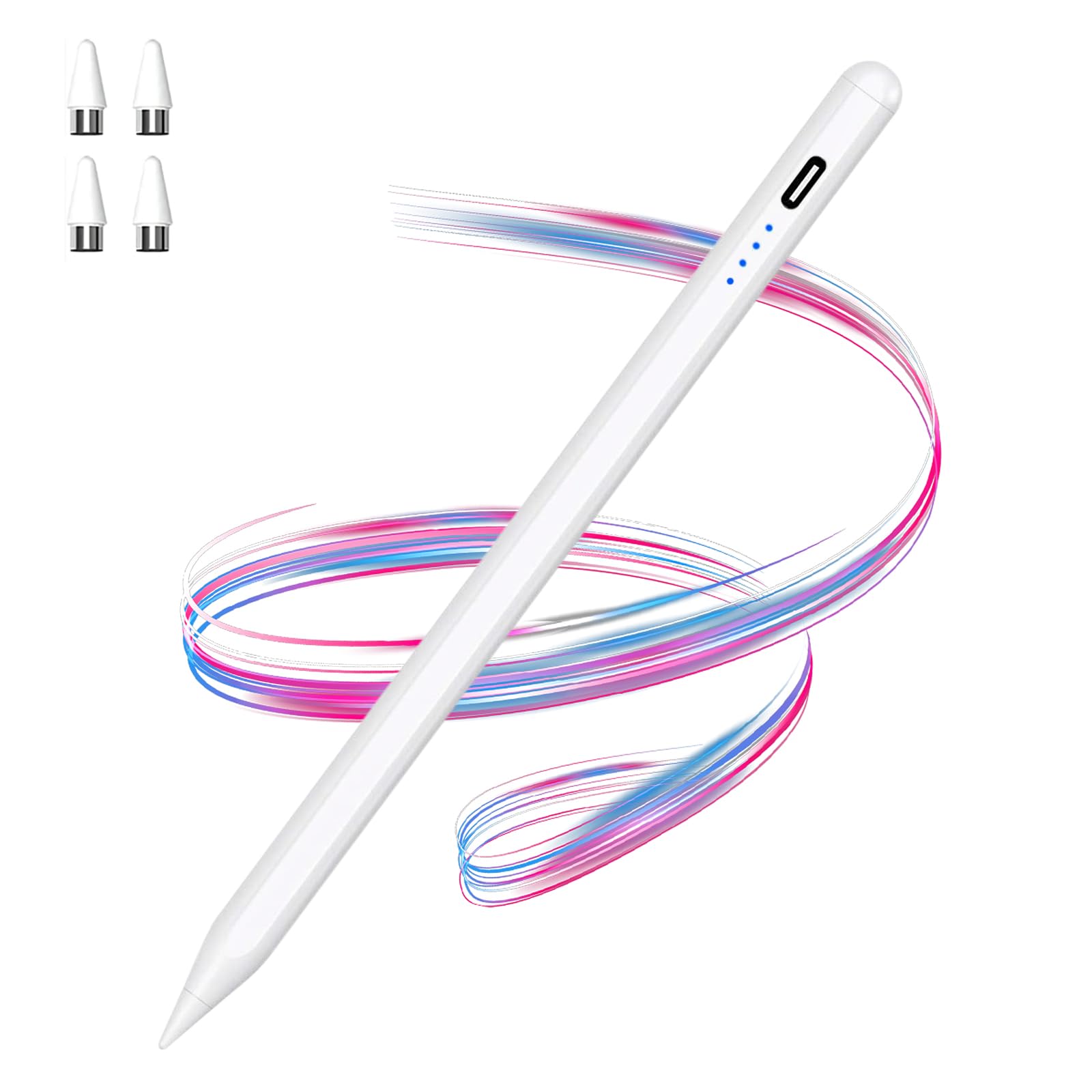 Active Stylus Pens for Touch Screens Rechargeable Tablet Pen POM Tip