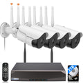WEILAILIFE 【Dual Antenna Enhanced】 5MP Outdoor Wireless Security Camera System, Wireless DVR System, WiFi Video Surveillance, Home Security Cameras