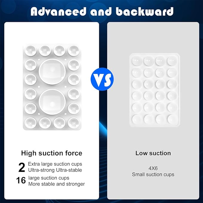 Silicone Suction Phone Holder Mount,Silicon Adhesive Phone Accessory for iPhone and Android, Hands-Free Mirror Shower Phone Holder,TikTok Videos and Selfies (White, Single Sided)