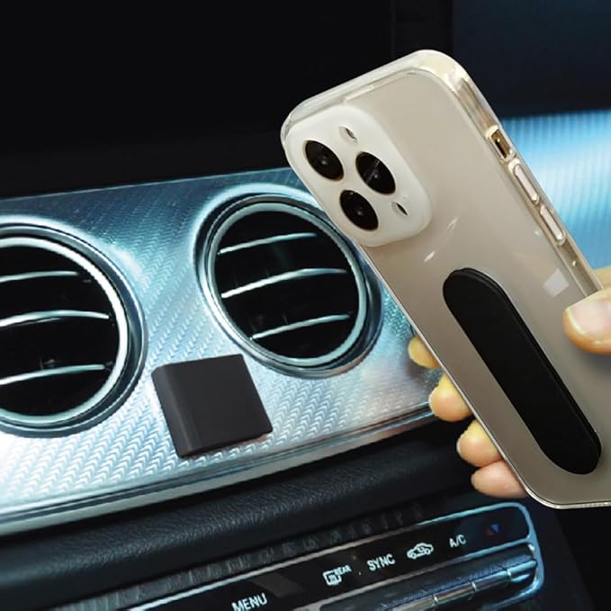 Momostick Flatstick, Cell Phone Finger Grip Strap Holder for Hand, Cell Phone Stand, New Slim Finger Loop Selfie Grip Compatible with Most Smartphones