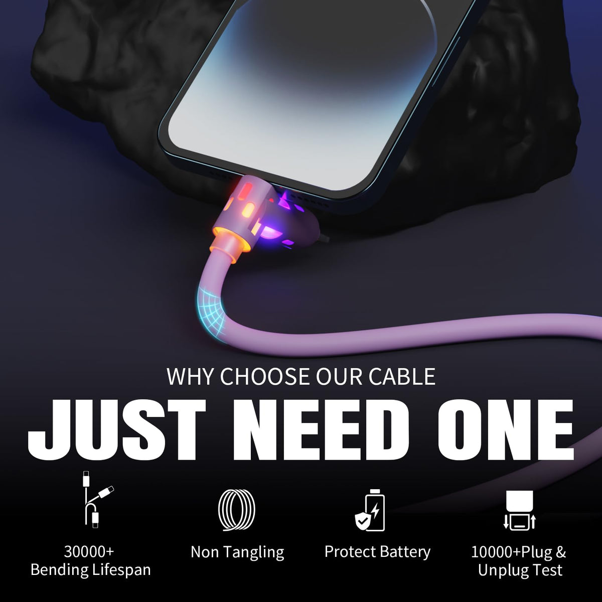 MPATIBY 240W USB C Cable,4 in 1 Charging Cable Fast Charging & Data Sync