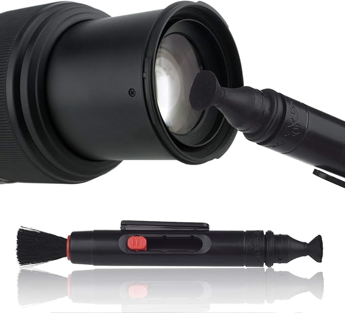 Camkix Camera Lens Cleaning Kit - Air Blower, 2in1 Lens Cleaning Pen, Cleaning Brush, Spray Bottle w/Cleaning Solution, Lens Cleaning Paper Tissue (Without Fluid)