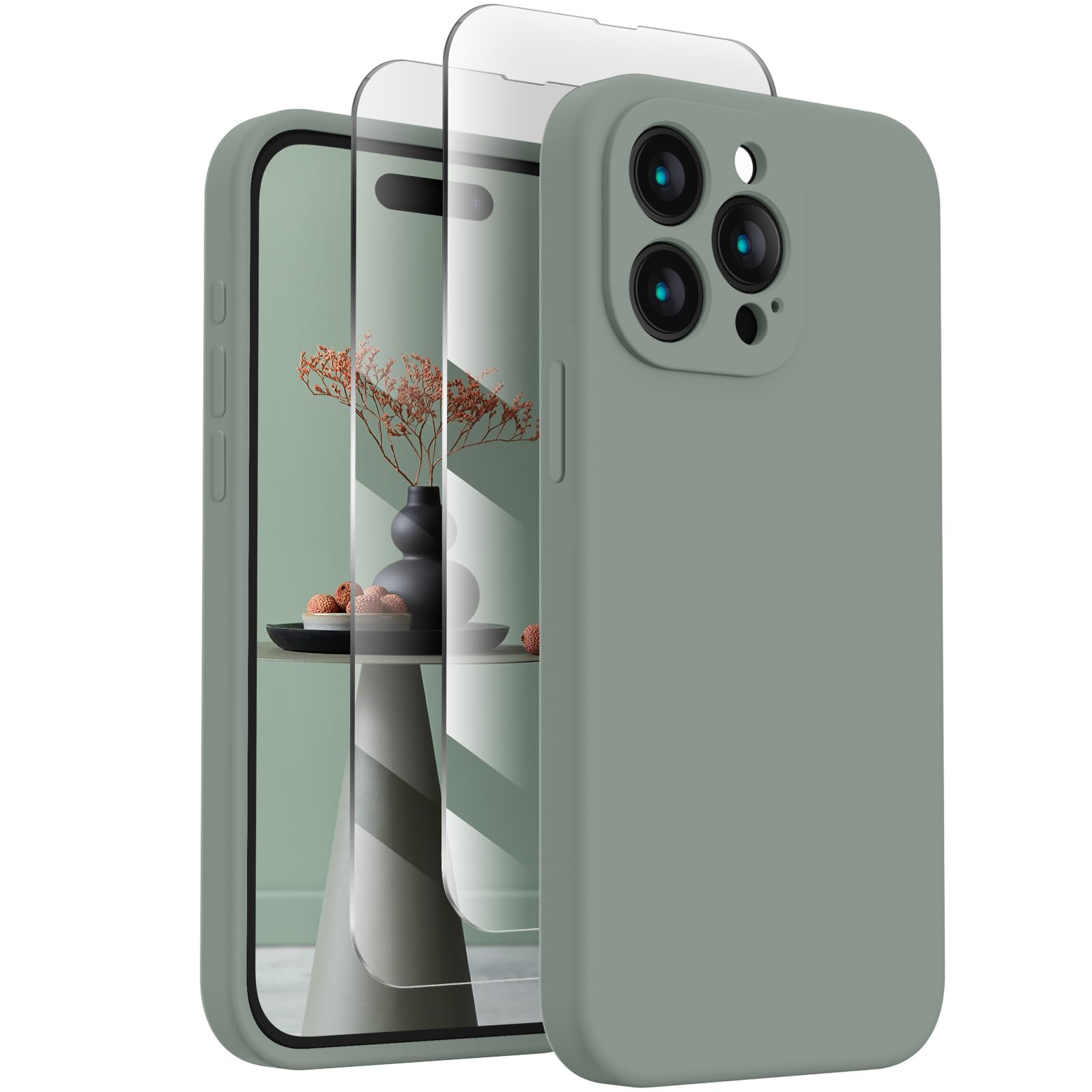 FireNova Designed for iPhone 15 Pro Max Case, 6.7", Calke Green
