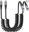KIYODA USB Type C to Lightning Cable 6FT 2Pack, Coiled iPhone Charger Fast Charging for CarPaly Short USBC iPhone Cord for iPhone14/13/12/11 Pro Max/iPad/CarPlay-Black