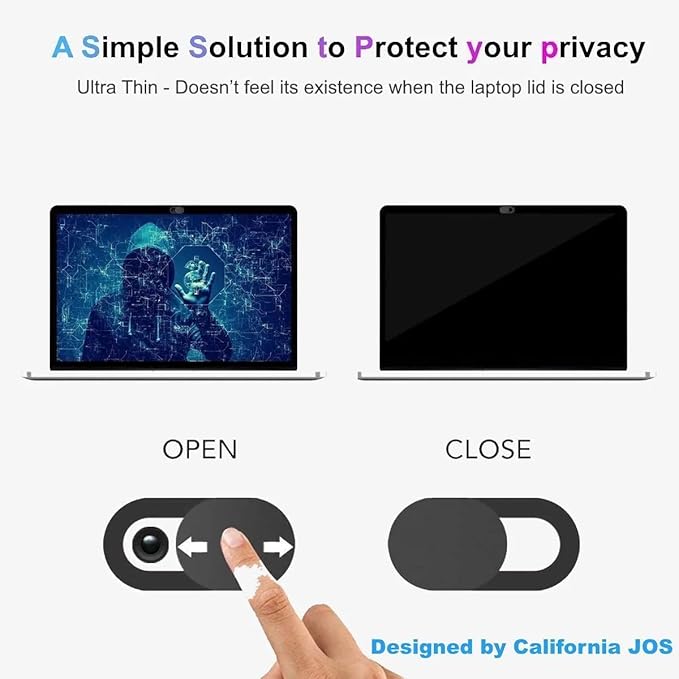 Webcam Cover, 0.03 inch Ultra Thin Laptop Camera Cover Slide for iPhone iPad MacBook Pro Computer iMac Cell Phone PC Accessories Camera Blocker Slider, Great for Privacy