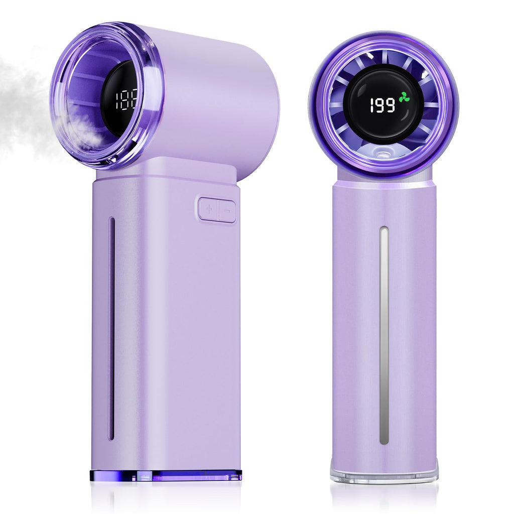 GOSALISU Small Handheld Fan Portable Hand Held Fan, Purple
