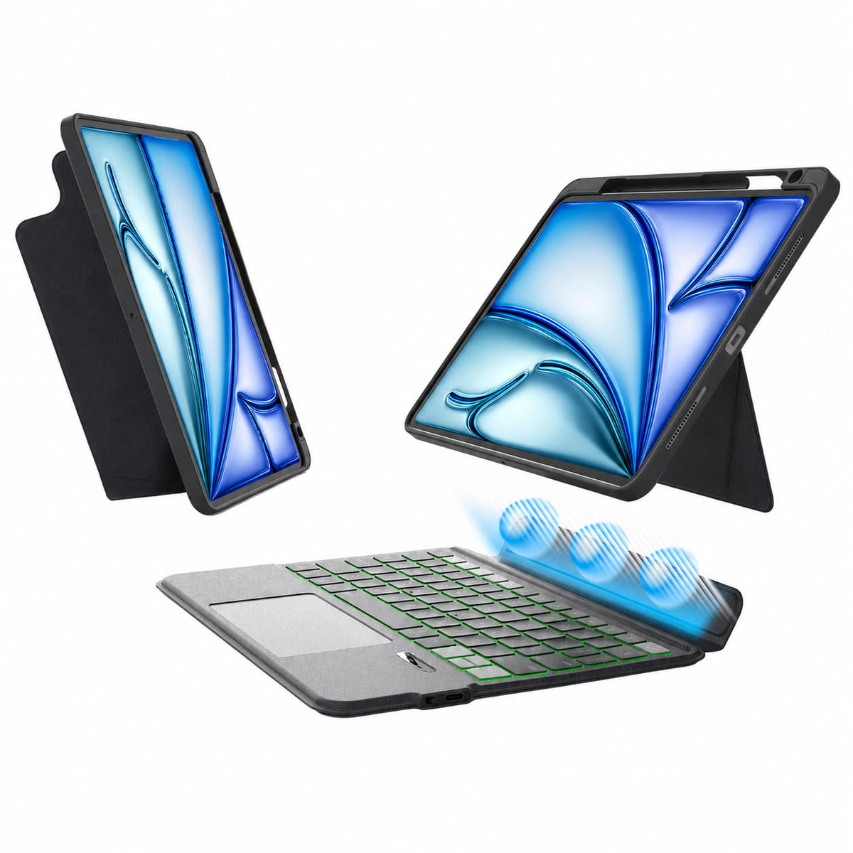 EIP Magnetix Keyboard for iPad Air 11 in M4/M3/M2/5/4, Pro 11-in 1/2/3/4