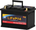 Lithium Start-Stop Car Battery GROUP 48, 12.8V 60Ah 1100CCA LiFePO4 Automotive Battery For Car, With LED Display and Emergency Start Button 60 Months Warranty
