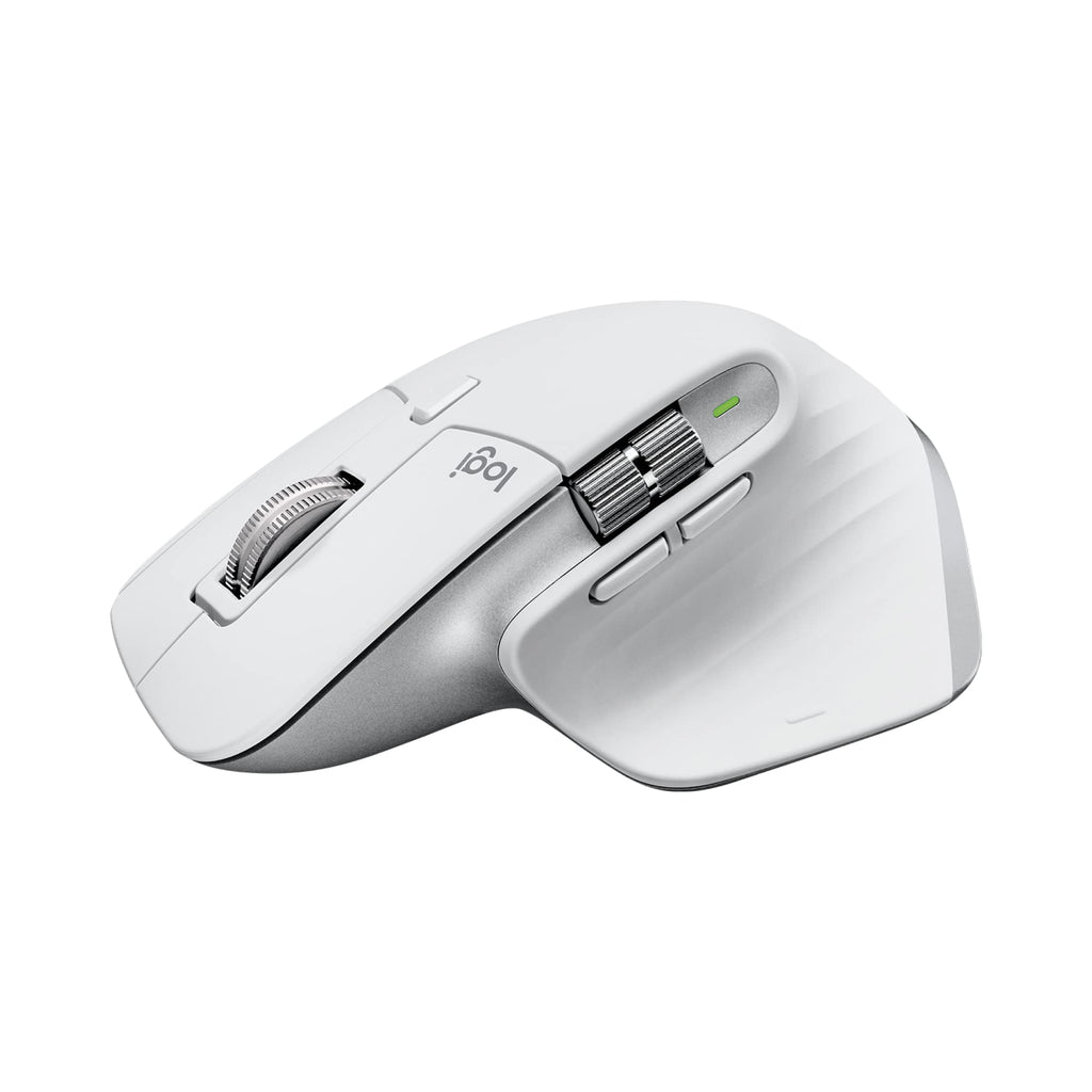 Logitech MX Master 3S Wireless Mouse Standard Edition with Logi Bolt USB Receiver, Ultra-Fast Scrolling, Ergo, 8K DPI, Track on Glass, Quiet Clicks, USB-C, Bluetooth, Windows, Linux, Chrome- Pale Grey