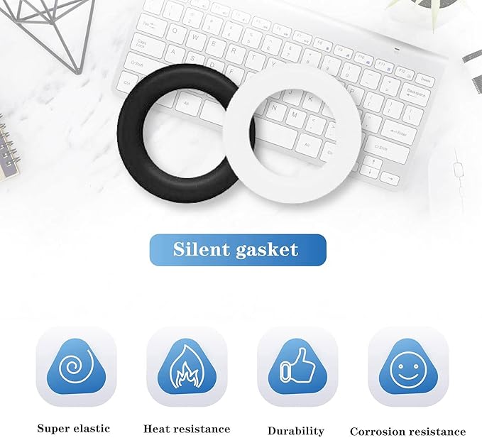 Silicone 500PCS 40A Clear Universal O-Ring Switch Dampeners Keycap Sealing Gasket Washer (Better Than Rubber) for Cherry MX Switch Keyboard and Mechanical Keyboard Keys Dampers