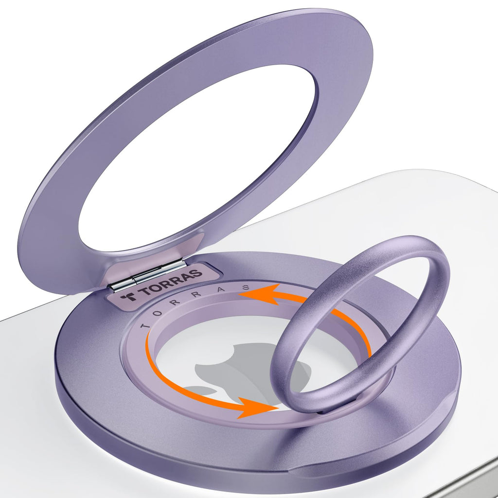 TORRAS [Dual-Ring] Magnetic Phone Grip Ring Holder [Dual-Ring] Purple