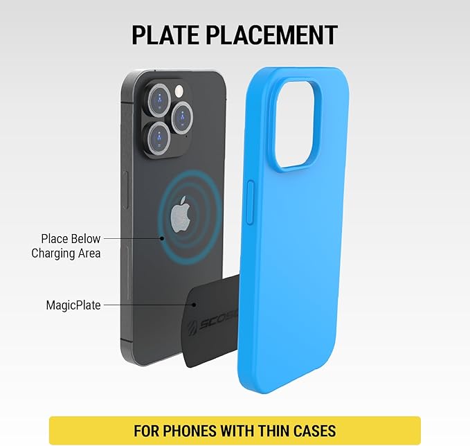 Scosche MAGRKSRI MagicMount Replacement Metal Plate Kit for Phone, Metal Plates for Magnetic Mount Cell Phone Holder for Car, Universal with All Devices and Phone Case, Silver