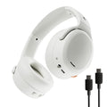 Skullcandy Crusher ANC 2 Wireless Over-Ear Bluetooth Headphones with Extra USB-C Charging Cable, Multi-Sensory Bass, Active Noise Cancelling, 60 Hours Battery, Microphone iPhone Android - Bone
