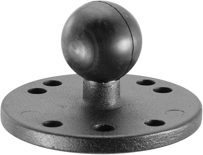 iBolt 25mm / 1 inch Metal AMPS Round Adapter Plate for Industry Standard Dual Ball Socket mounting arms, 22209