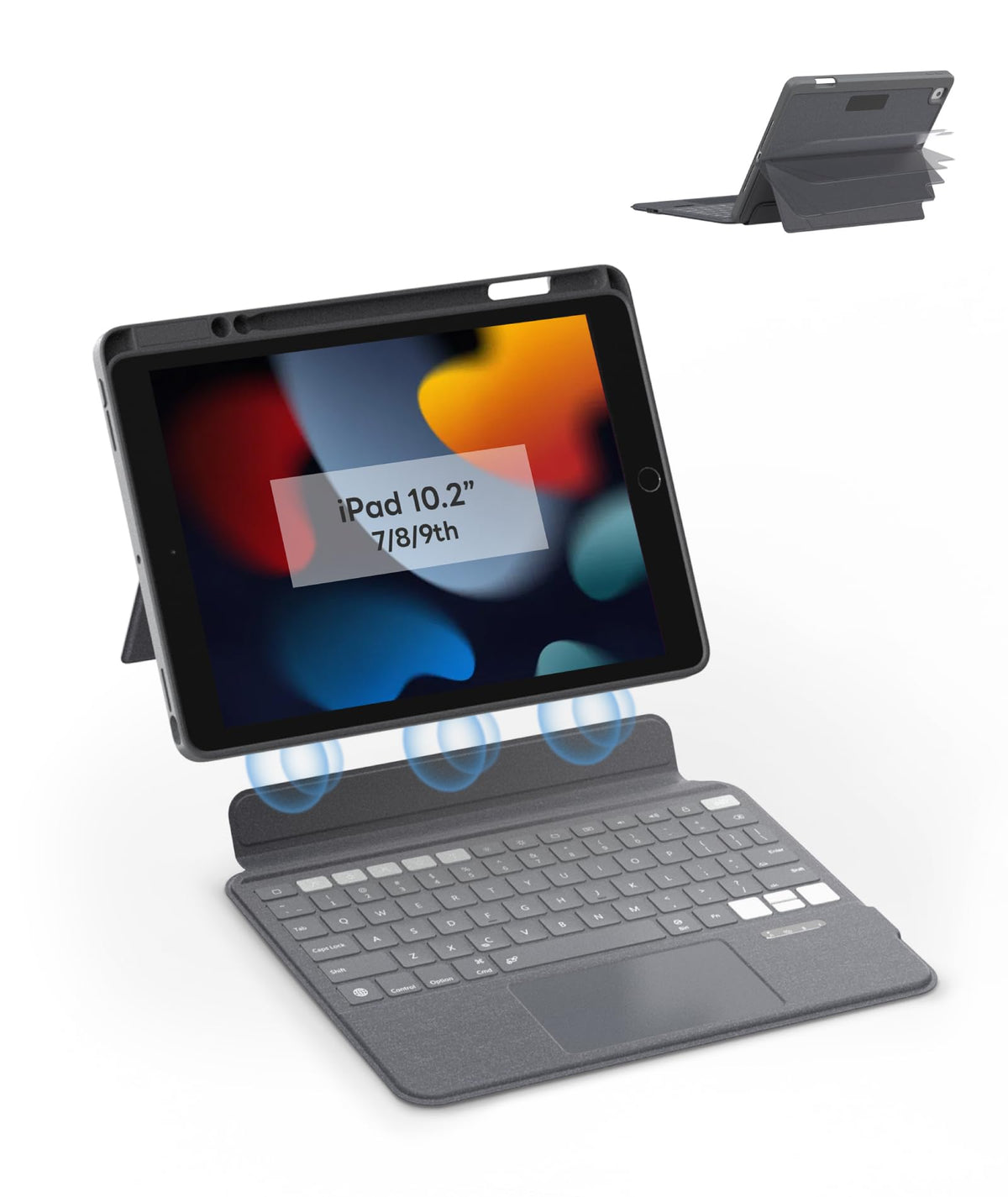 EIP Magnetix Keyboard for iPad Air 11 in M4/M3/M2/5/4, Pro 11-in 1/2/3/4