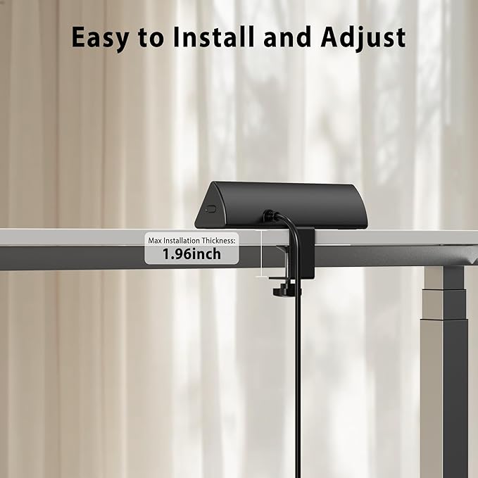 Jgstkcity Desk Clamp Power Strip,20W Fast Charging Station,Surge Protector Nightstand Edge Mount,1875W Extension Cord with Multiple Outlets,2 USB-C,2 USB-A,for Home Office (Black, 10 FT)