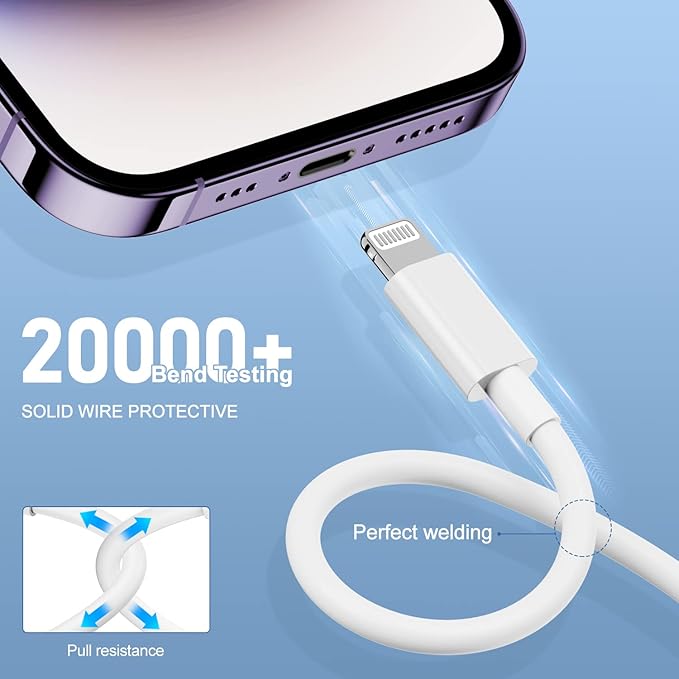 3Pack for [Apple MFi Certified] iPhone Charging Cable 6Feet-Lightning to USB Cable Wire - 3 Foot iPhone USB Charger Cords for Appe iPhone 14 13 12Pro/Pro Max/Xs Max XR X 8 7 6 5 Plus SE
