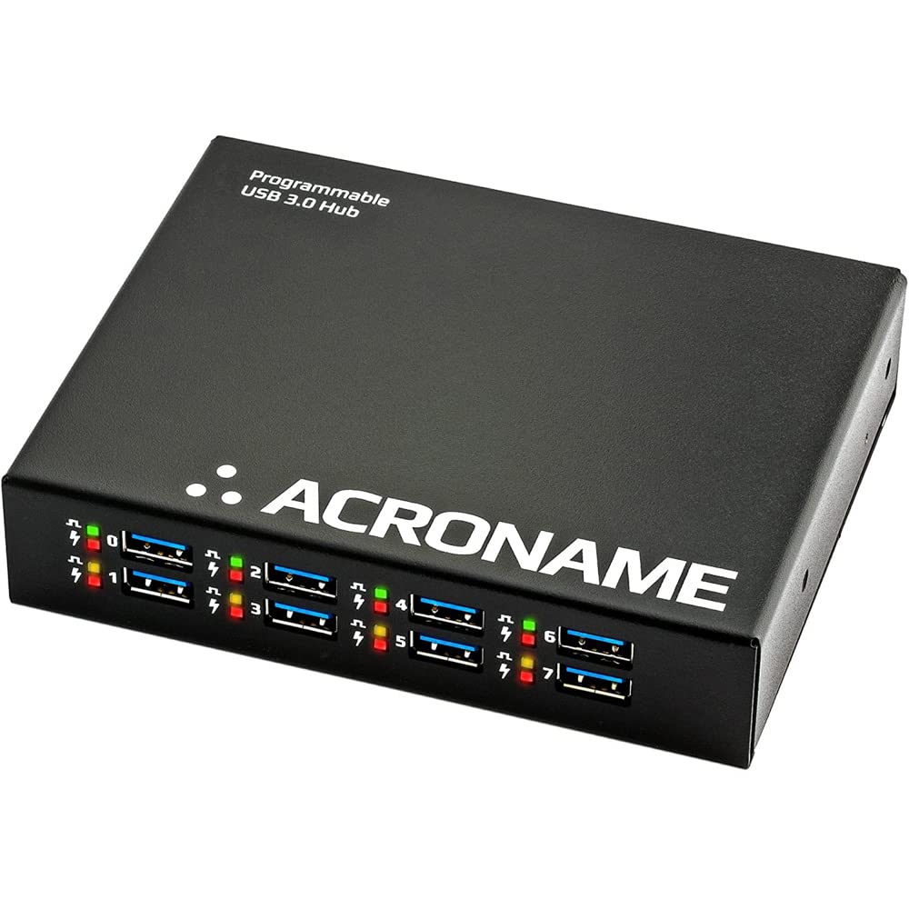 Acroname USBHub3+ Programmable 9-Port USB 3.2 Hub 2-Host 4A Charge S79