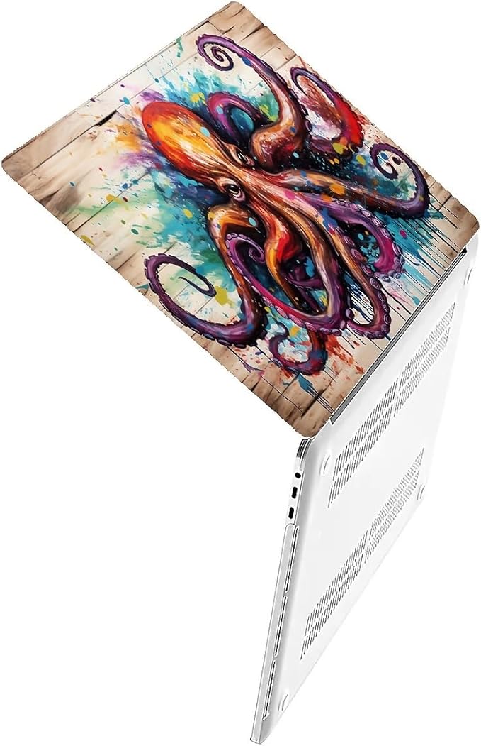 Compatible with MacBook Air 13.3 13.6 Inch Case 2022 2021 2020 2019 Plastic Hard Shell Case Cover,13.6 Air (A2681) M2 2022, Octopus