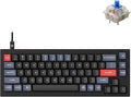 Keychron Q2 Wired Custom Mechanical Keyboard, QMK/VIA Programmable Macro, Full Aluminum, Hot-Swappable Gateron G Pro Blue Switch, 65% Layout Double Gasket Compatible with Mac and Windows - Black