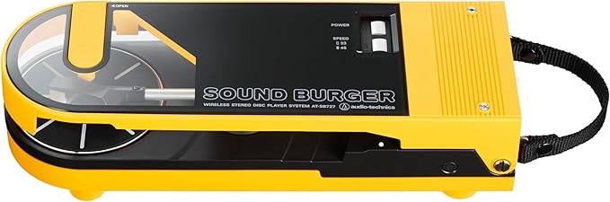 Audio-Technica AT-SB727-YL Portable Turntable, Yellow