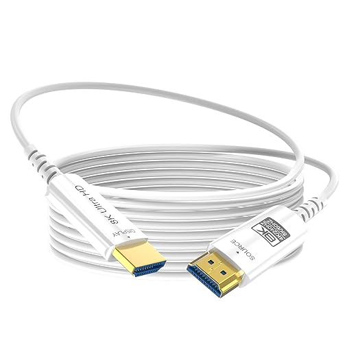 8K Fiber Optic HDMI Cable 100 FT, 8K@60Hz 4K@240Hz, Thin Extra Long HDMI Cable 48Gbps Ultra High Speed, Dynamic HDR, eARC, HDCP 2.2&2.3, 3D, Compatible for PS4/5/Xbox/TV/Laptop/Monitor