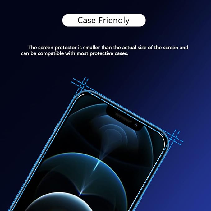 Blue Light Screen Protector for iPhone 12 Pro Max(6.7 inch) Eye Protection HD Clear Blue Light Blocking Tempered Glass, Scratch-Resistant,Easy Installation No Bubble,Anti-Fingerprint,2 Pack