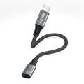 AGVEE 2 Pack 4 inch Lightning Female to USB C Male PD Adapter, 27W Fast Charger Charging Comverter for iPhone 15 16 Plus Pro Max Carplay, Samsung S25 S24 S23 S22, Not for Audio, Dark Gray