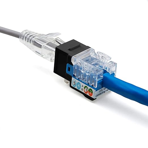 trueCABLE Cat6 Keystone Jack, Unshielded (UTP), 90 Degree Punch-Down, PoE++ (4PPoE) 100W, UL Listed, ETL Verified, ANSI/TIA Certified, Modular RJ45 Female, Black, 12 Pack