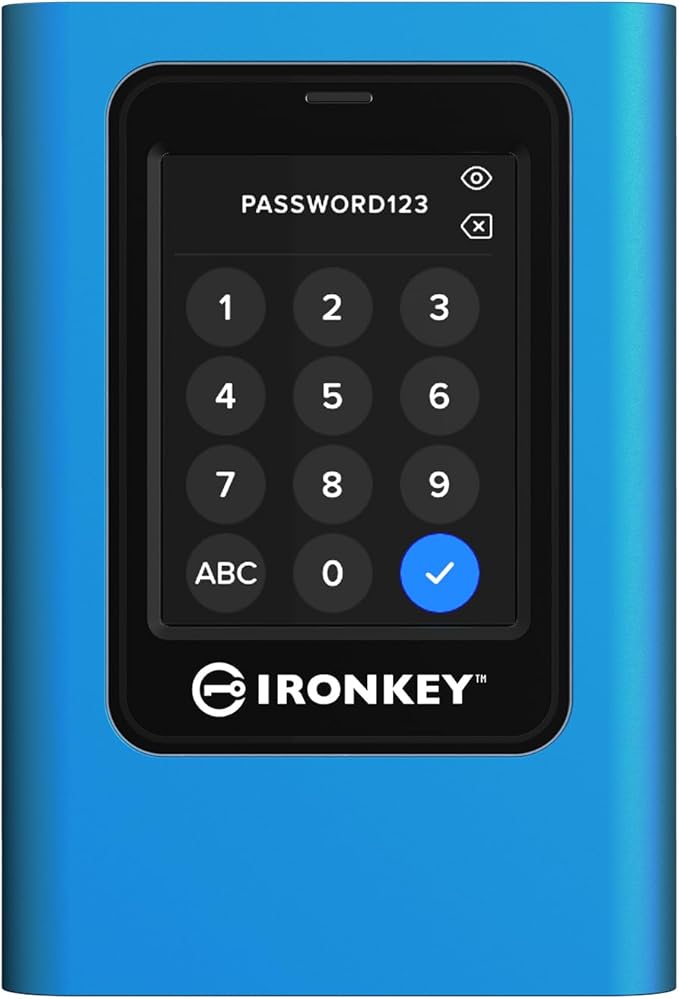 Kingston IronKey Vault Privacy 80 3.8TB External SSD | FIPS 197 | XTS-AES 256GB Encrypted | Touch Screen PIN | Secure Data Protection | IKVP80ES/3840G