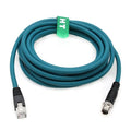 M12 Ethernet 8 Pin X-Code RJ45 CAT-7e GigE Cable for Basler Cognex Vision Camera Sensor Barcode Reader PLC Router Switch Network 1M