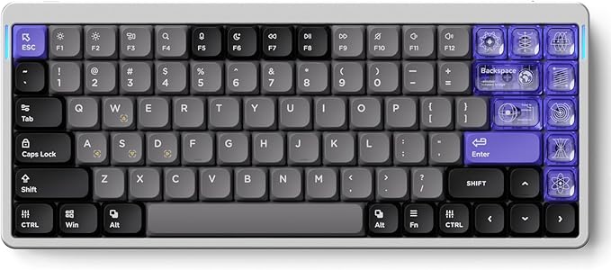 nuphy Air75 HE Rapid Trigger Wired Custom Magnetic Gaming Keyboard,RGB HotSwap, 84 Keys 75% Layout Adjustable Actuation Esports Low-Profile Hall Effect Keyboard (Magnetic Jade Switch)