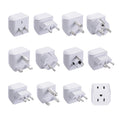 Ceptics World Travel Adapter Set - 2 in 1 USA to Europe, Asia, Africa, India, Japan, Australia, Brazil, China, Israel and more - 11 Pack - Safe Grounded - Works with Cell phones, Laptops, Chargers
