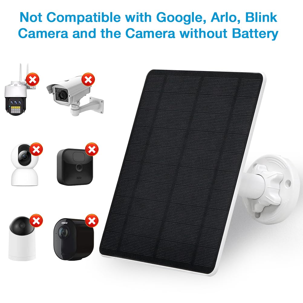 Solar Panel for Security Camera,5W USB Solar Panel for Cameras DC 5V