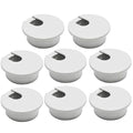 Desk Grommet 2" (50 mm), Desk Cord Hole Cover, Cable Grommet ABS Plastic, Desk Hole Grommet for Office and Home Table Cable, Detachable Cable Cord Organizer (Light Grey 8 Pcs)