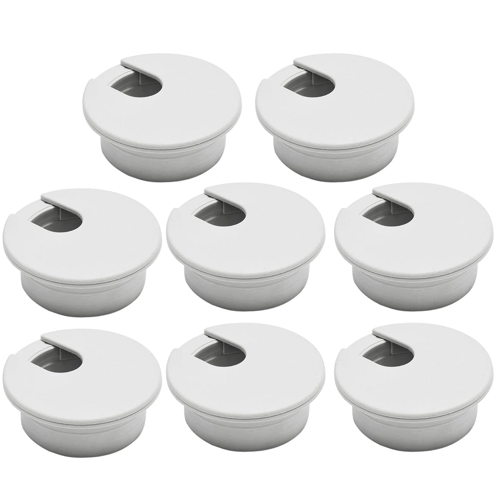BOPOREAE Desk Grommet 1-3/8" (35 mm), Desk Cord Hole Cover, Cable Grommet ABS Plastic, Desk Hole Grommet for Office and Home Table Cable, Detachable Cable Cord Organizer (Light Grey 8 Pcs)