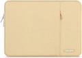 MOSISO Laptop Case 13.3 inch, 13-13.3 inch Laptop Sleeve Compatible with MacBook Air/Pro 13 / Pro 14, HP Dell ASUS Lenovo Notebook, Polyester Vertical Computer Sleeve Bag with Pocket, Camel