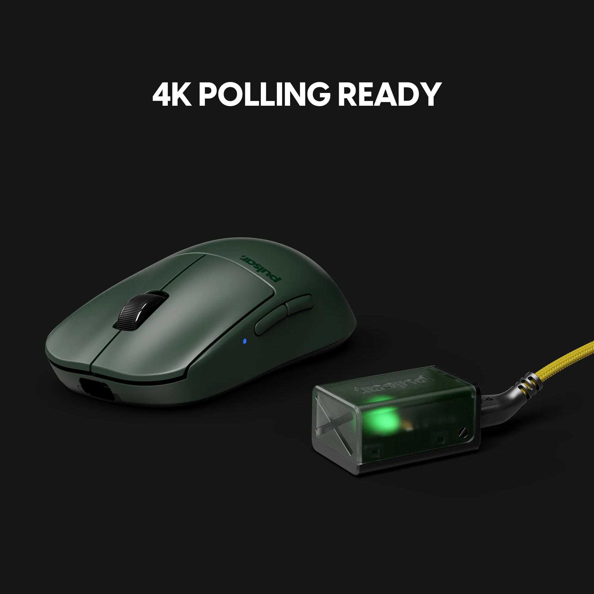 Pulsar Gaming Gears X2 v2 mini Wireless Gaming Mouse, Founder's Edition, Ultra Lightweight 1.80 oz (51 g), Symmetrical, Optical Switch, 2.4 Ghz 1 ms, 26000 DPI, PAW3395 Sensor (Mini, Wireless, Green)