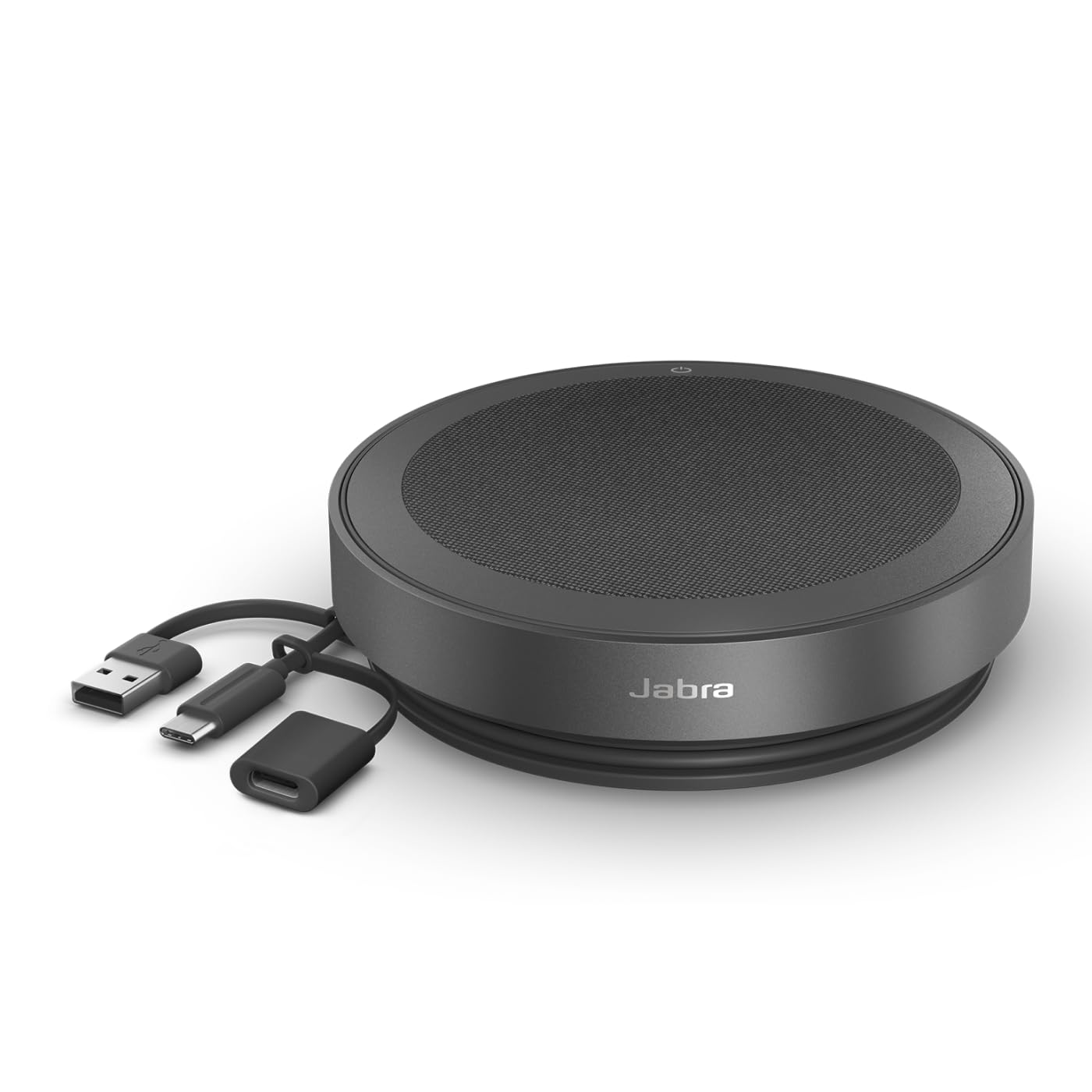 Jabra Speak2 75 (2025 Edition) Wireless Bluetooth Speakerphone - 4 Noise-Cancelling Mics, 65mm Speakers - New Linking Feature - USB-A & USB-C Adapter - Certified for Microsoft Teams - Dark Grey