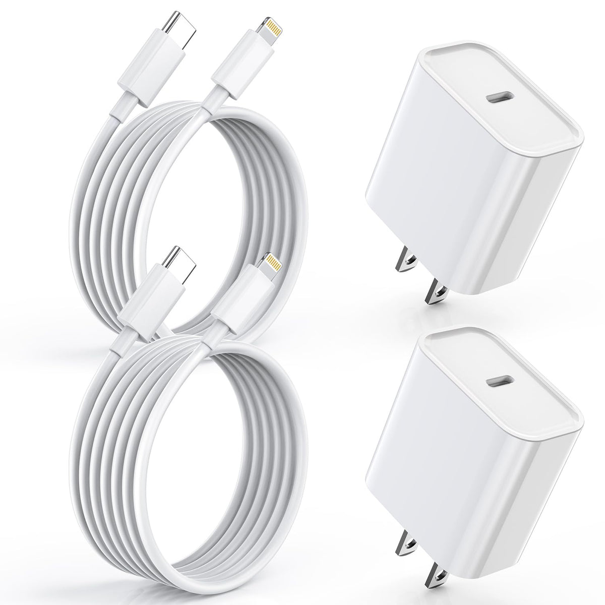 [Apple MFi Certified]Extra Long 10Foot iPhone Lightning Cable Fast Charging 2Pack USB iPhone Charger Fast Charging USB C PD Wall Block Quick Charging,Compatible with Apple iPhone 14/13/12/11/XS/XR/SE
