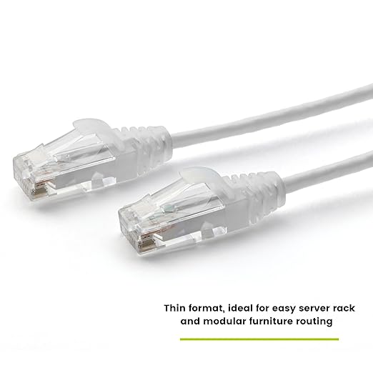 TRUECABLE Cat6 Component Rated Patch Cable, Unshielded (U/UTP), 10ft, White, 28AWG Solid Copper, Snagless 10G High-Speed Ethernet Cable, PoE++ 4PPoE 100W, UL Listed, RoHS-3, 5 Pack