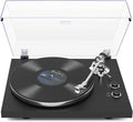 Turntables Belt-Drive Record Player with Wireless Output Connectivity, Vinyl Player Support 33&45 RPM Speed Phono Line USB Digital to PC Recording with Advanced Magnetic Cartridge&Counterweight Black