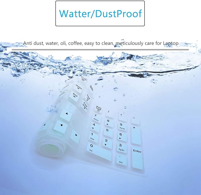 MUBUY Keyboard Cover Skin Protector for Logitech MK120 K120 Wired Keyboard, Keyboard Protective Skin US Layout (NOT Fit Other Model Keyboards)-MIntGreen