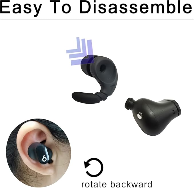 Silicone Ear Hooks for Beats Studio Buds Ear Tips Replacement Earbuds Tips for Beats Studio Buds Earbuds 3 Pairs