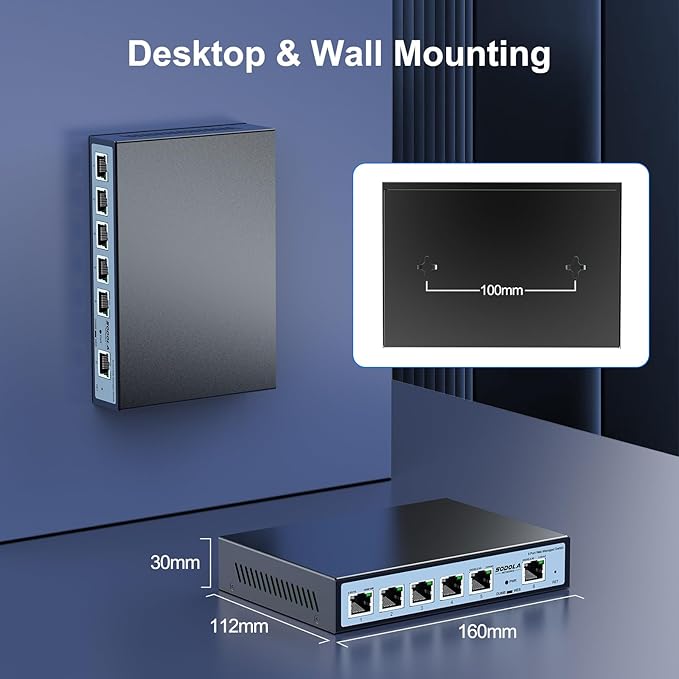SODOLA 2.5Gb Easy Web Managed Switch, 2x10GBase-T Ports and 4x2.5GBase-T Ports, Full RJ45 Managed Ethernet Switch with Link Aggregation,VLAN,IGMP, 2.5G 10G Network Home-lab Switch