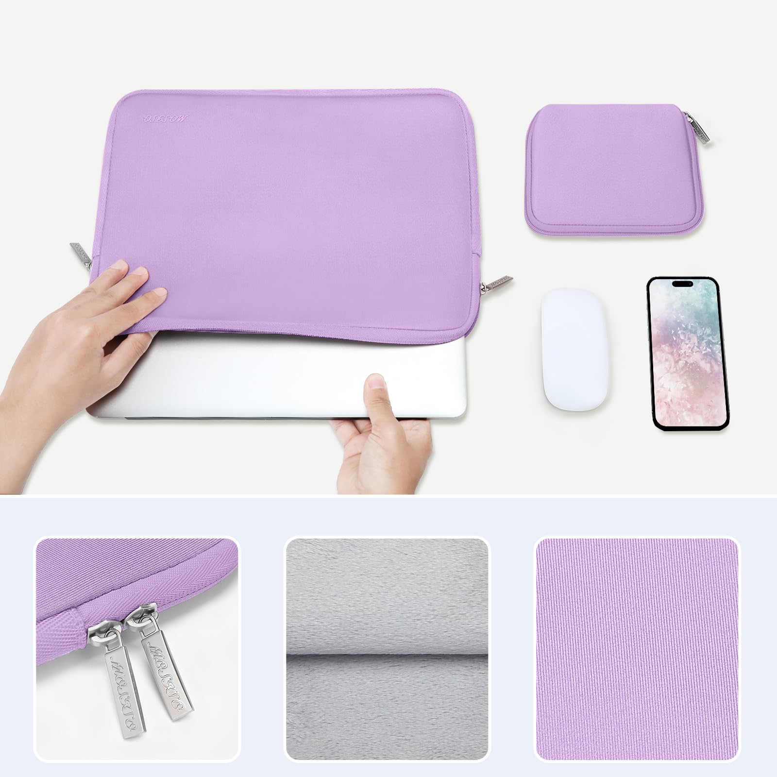 MOSISO Laptop Case 13.3 inch, 13-13.3 inch Laptop Sleeve with Small Case