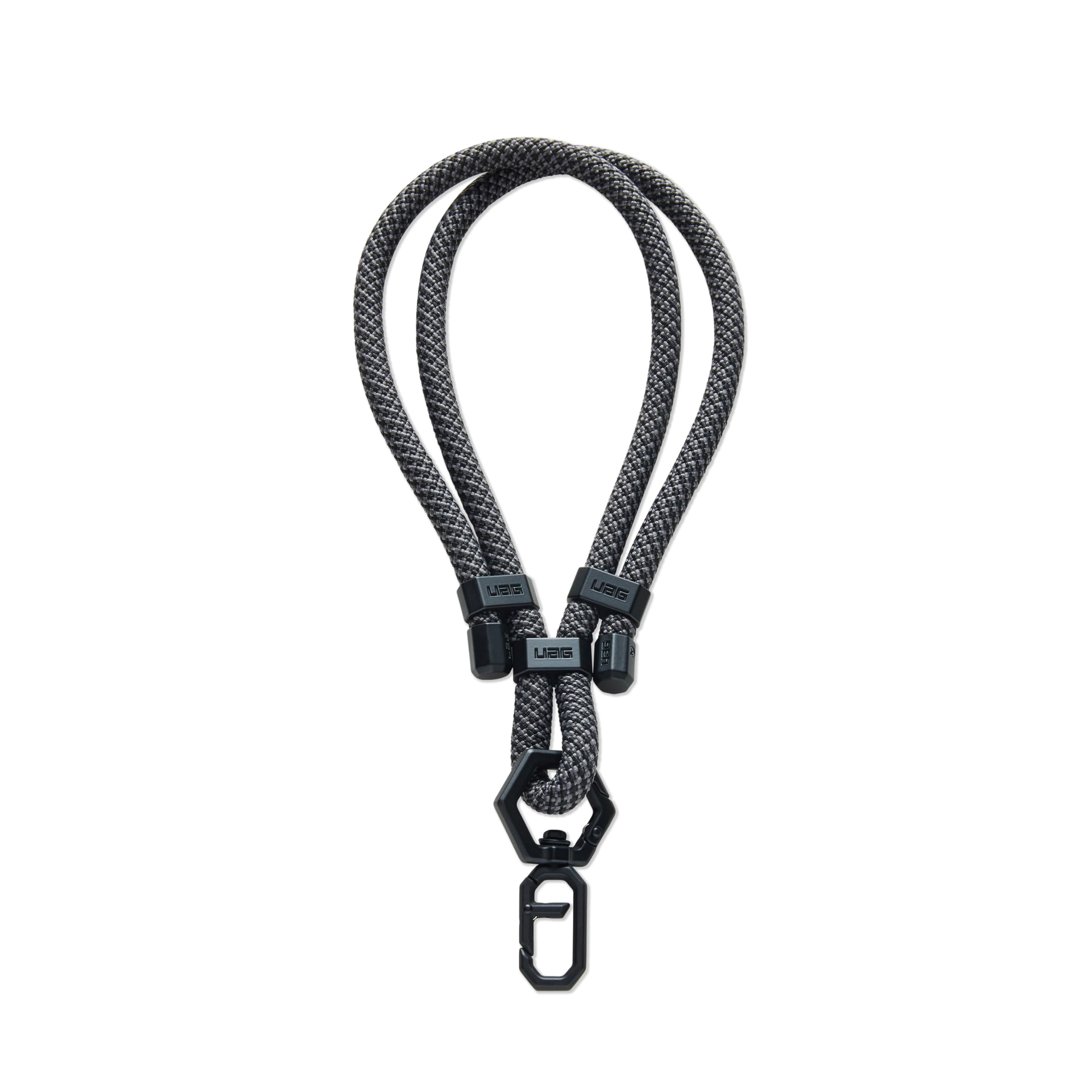 URBAN ARMOR GEAR UAG Phone Lanyard Wrist Strap 7mm - Anti-Theft Anti-Drop Adjustable Paracord Wrist Lanyard for Galaxy iPhone Cases, Civilian Graphite/Black