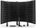 Aokeo Studio Recording Microphone Isolation Shield, Pop Filter.High density absorbent foam is used to filter vocal. Suitable for blue yeti and any condenser microphone recording equipment
